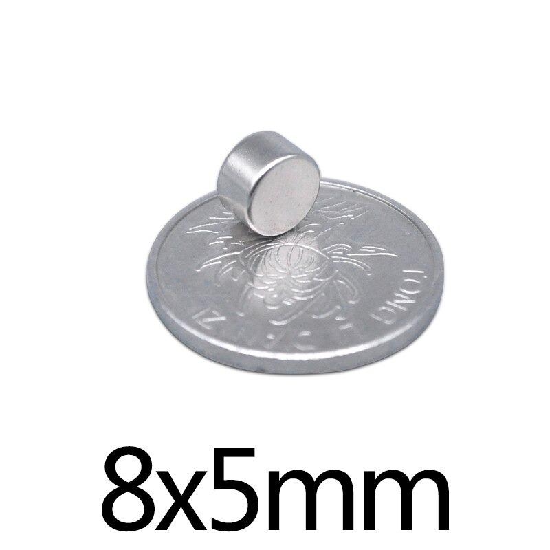 50/100/200Pcs 8X5 Mm Ndfeb Mini Kleine Ronde Magneten 8Mm X 5 Mm koelkast N35 Neodymium Magneet Dia 8X5 Mm Permanente Magneten 8*5