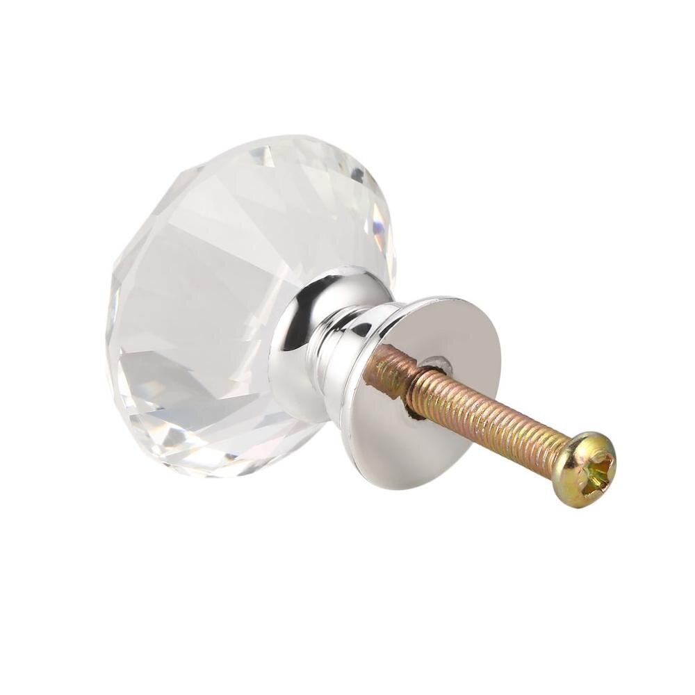 Home Door Knobs And Handles Light Weight Diamond Shape Crystal Glass Alloy Door Drawer Bar Cabinet Wardrobe Pull Knobs Handle