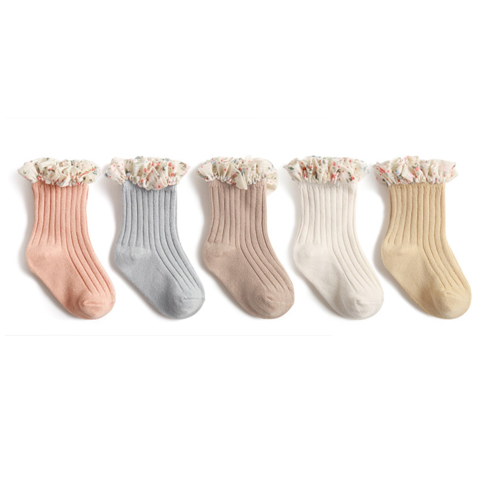 Calcetines de algodón peinado para niña, medias de tubo medio de encaje de princesa de gasa de estilo informal, accesorios para bebé, ropa para bebé, novedad de Primavera de 2022