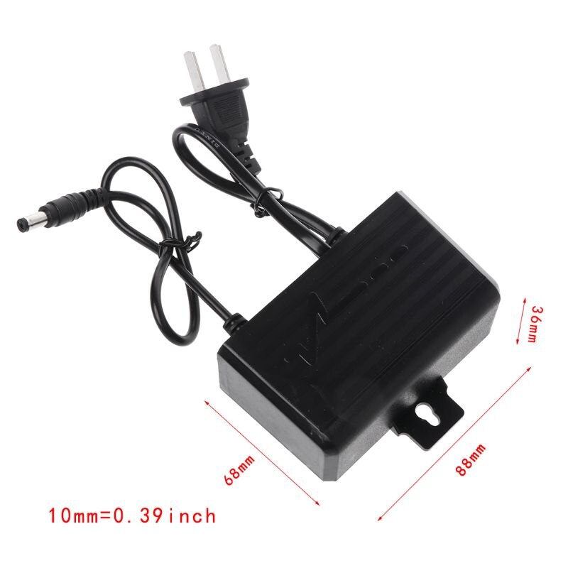Zasilacz Adapter 12V 2A - Wtyczka UE/USA - Wodoodporny do Monitora Kamery CCTV LX9A