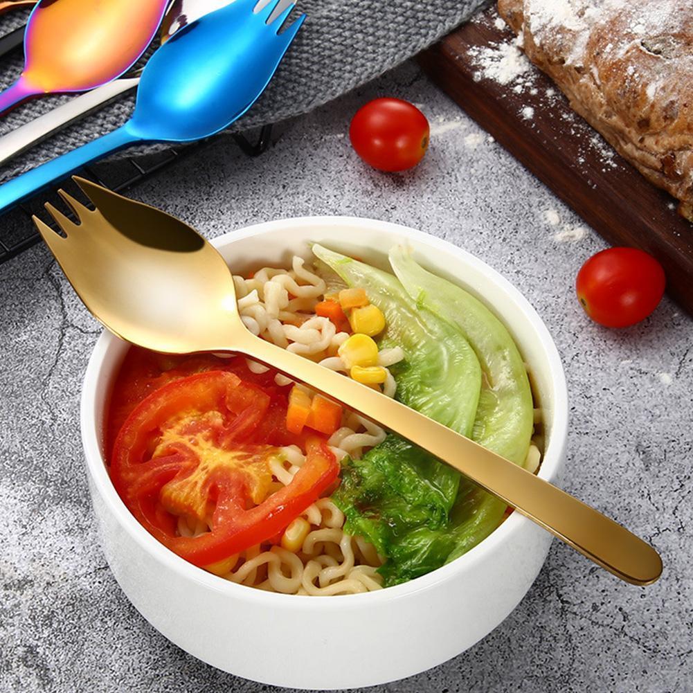 1pc Salad Spoons Steel Spoon Set Cutlery Gold Set Unique Lettuce Unique Cutlery Spoon Gold Tablewellware Dessert W7b9