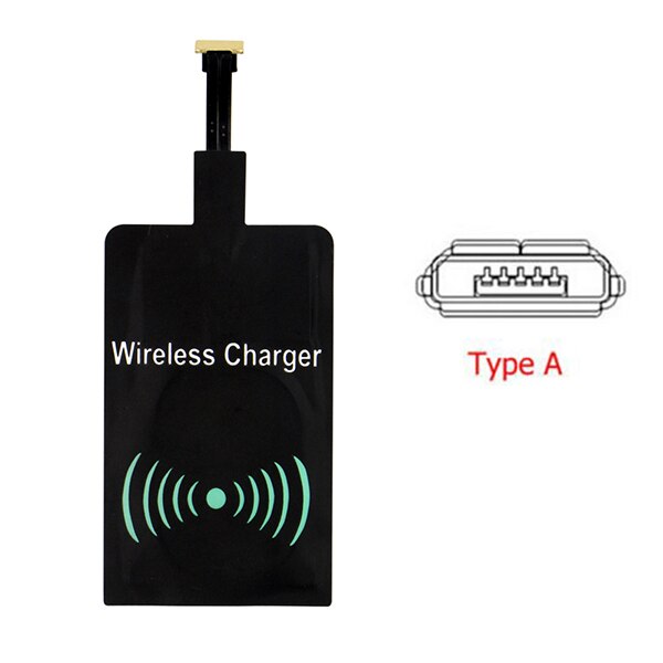 Qi Wireless Charging Kit Transmitter Charger Adapter Receptor Receiver Pad Coil Type-C Micro USB kit for iPhone Xiaomi Huawei: Yellow