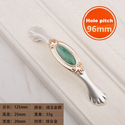 European Gold Ceramic Single Hole / Double Hole Furniture Drawer Handle Kitchen Wardrobe Cabinet Door Handle Furniture: M