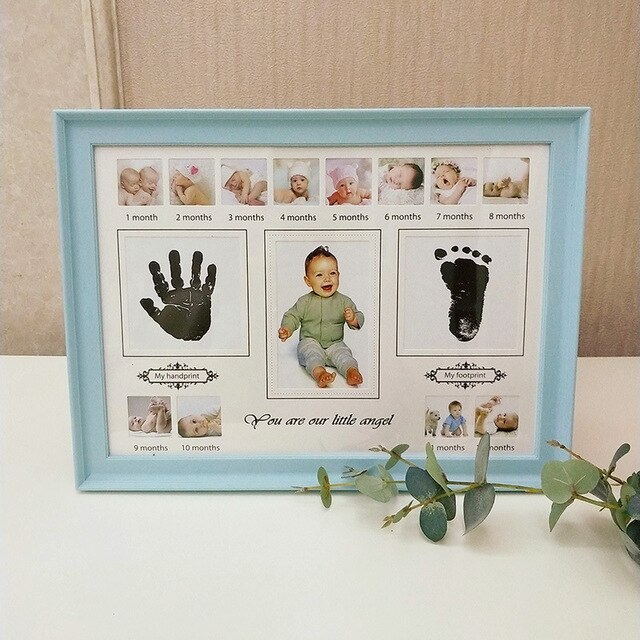 My First Year Photo Frame 12 Month Souvenirs Memory Pictures Display Baby Shower Party Baby 1st Year Baby Memories Frame