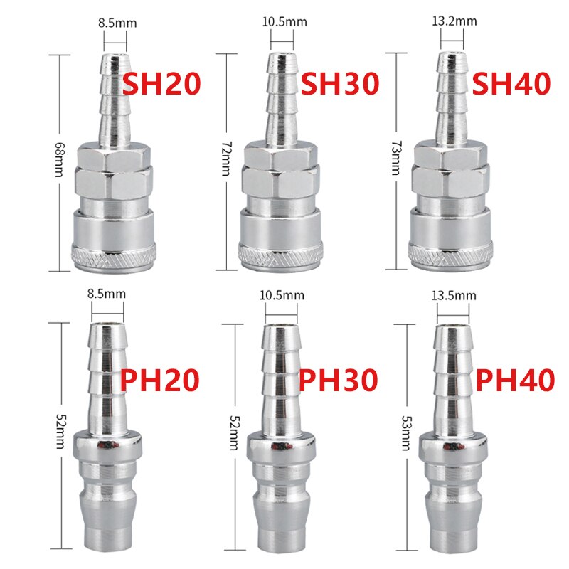 Accesorios Neumáticos tipo C, acoplamiento rápido de alta presión, manguera de compresor de aire, enchufe de acoplamiento rápido, Conector de compresor