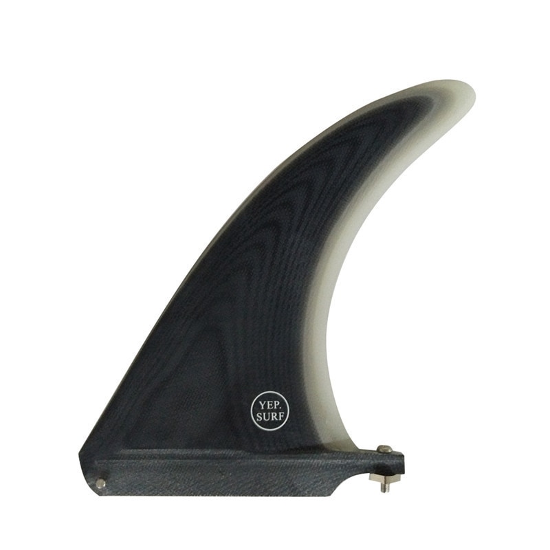-Yep.Surf Surf Longboard Fins Fiberglass 8 Inch Fin Surfboard Fin Single Fins: black