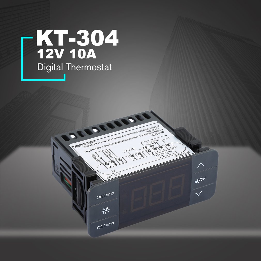 KT-304 Digitale Temperatuurregelaar Thermoregulator Thermostaat Thermokoppel Sensor Met Koeling Ontdooien Ventilator Functie
