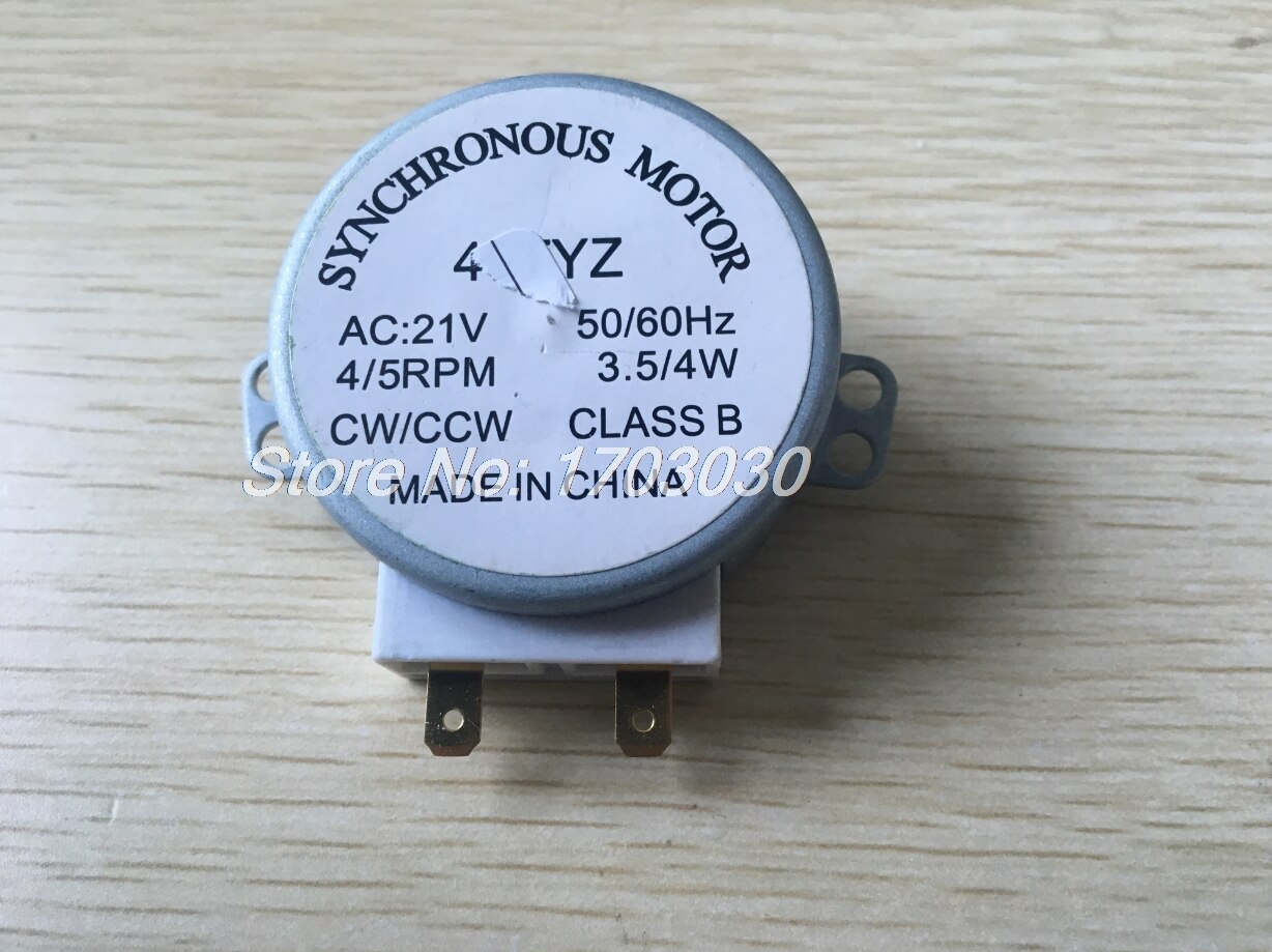 Microwave Oven Turntable Synchronous Motor 3.5/4W 4/5RPM AC 21V 50/60Hz 1pcs