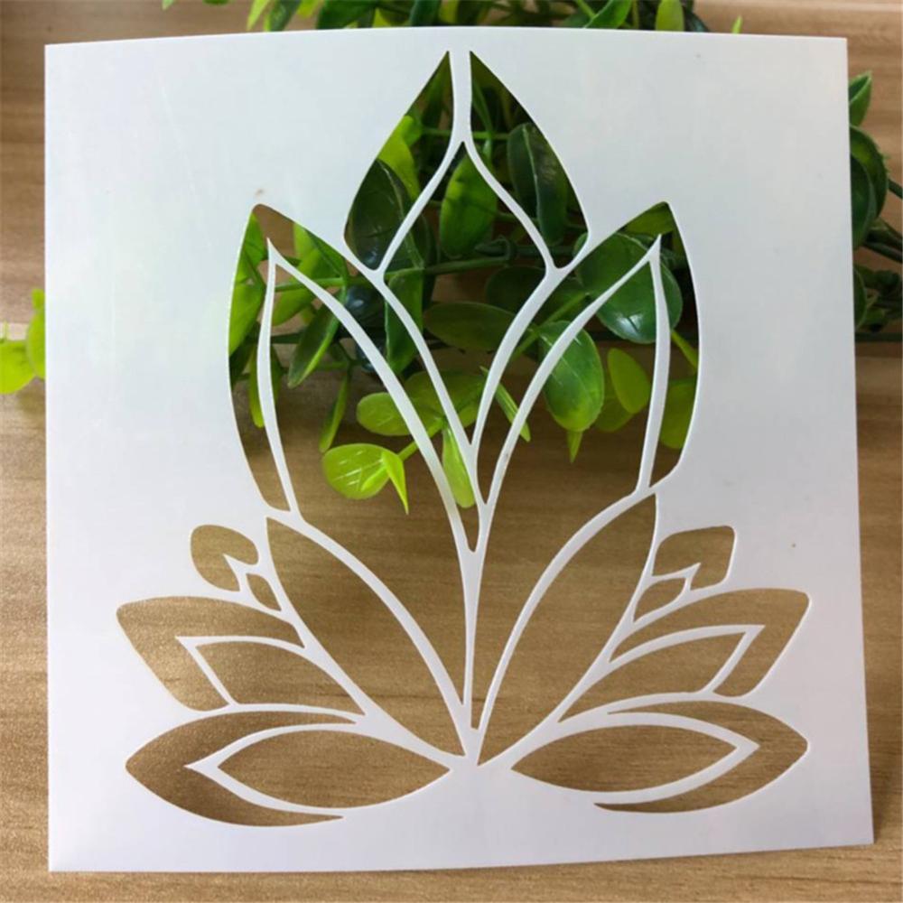 Flower series spray pattern children's hand copy newspaper hollow template student DIY painting graffiti coloring tool