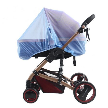 2pc/- delige kinderwagen, muggennet, veilig babybeschermingsnet, kinderwagenaccessoires, karren-muggennet: Blauw