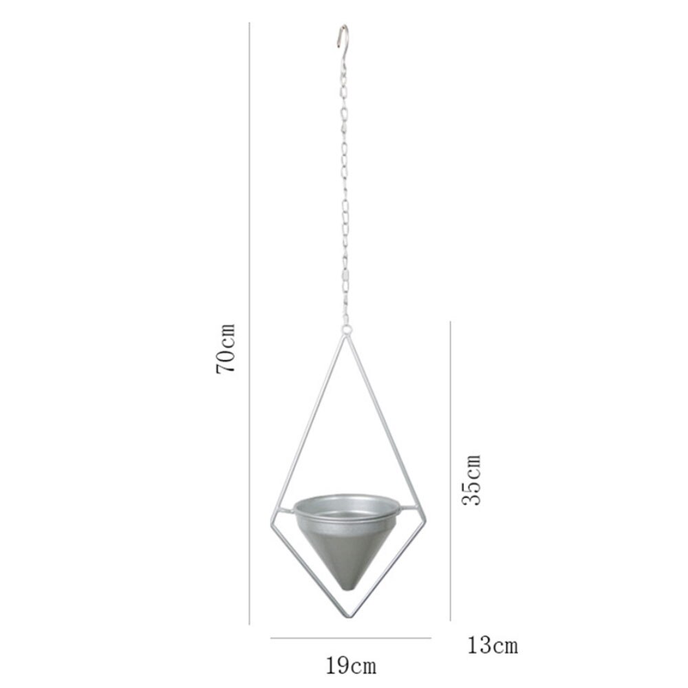 Hanging Flower Pot Decorative Multi-shape Plant Stand There Are Leaking Hole Multi-shape Hanging Basket Durable Hang Plant Stand: Sliver C