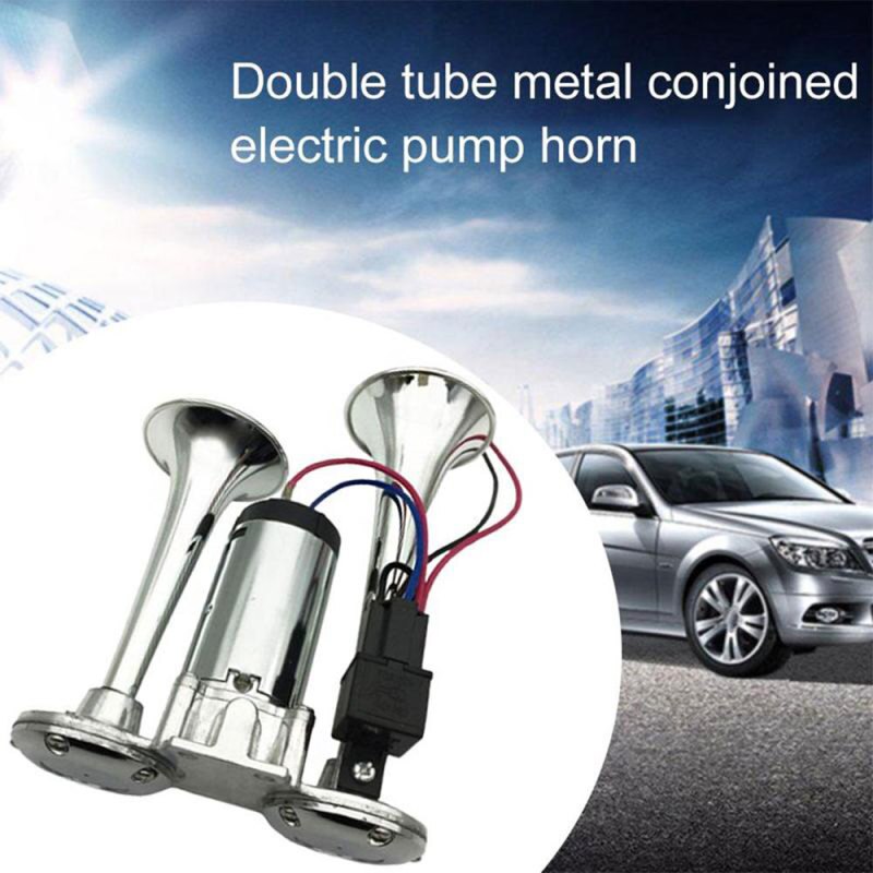 Klaxon de voiture en Tube métallique à Double Cornet, 12V, 178DB, très fort, clair, sans Vibration, klaxon d&#39;air, trompette pour bateau, véhicule de Train