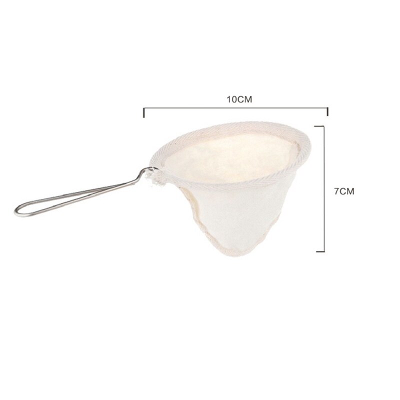 Reusable Coffee Filter Bag Cloth Handmade Coffee Filter Strainer With Wood Handle Filter Pack Pot Flannel Cloth Mesh Basket Tool