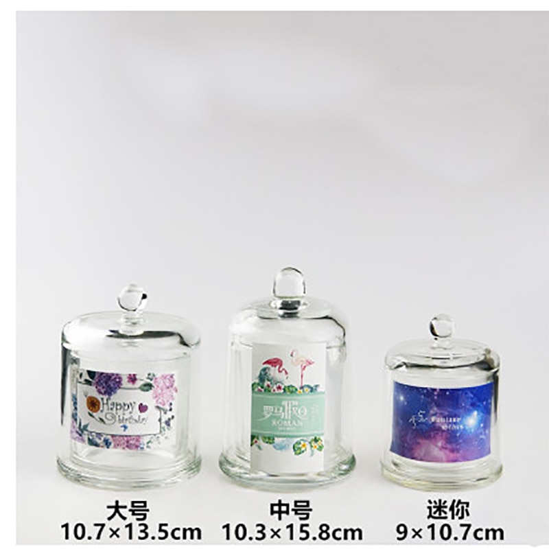 Kaarshouder Aromatherapie Diy Handgemaakte Wax Container Met Glas Cover Huwelijkscadeau Festival Kaars Tins