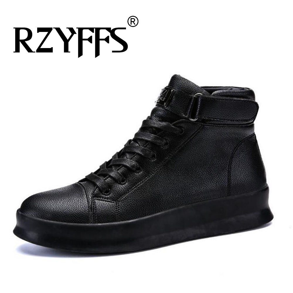 Mode Outdoor Mannen Casual Schoenen Volwassen Comfortabele Heren Sneakers Hoge Top Zwart Wit Man Walking Trainers Schoenen A56-96
