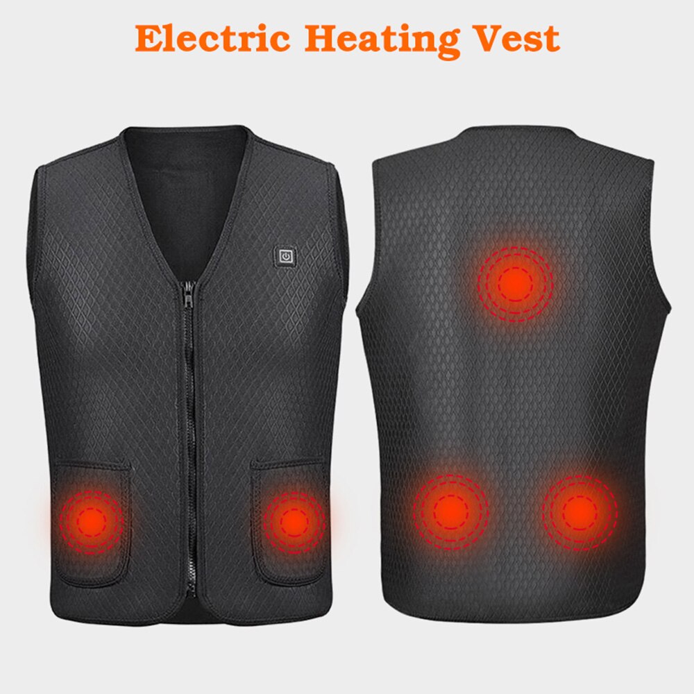 Udendørs opvarmet jakke opvarmningsvest vandretøj usb opladning intelligent elektrisk opvarmet vest opvarmningstøj nedsænket