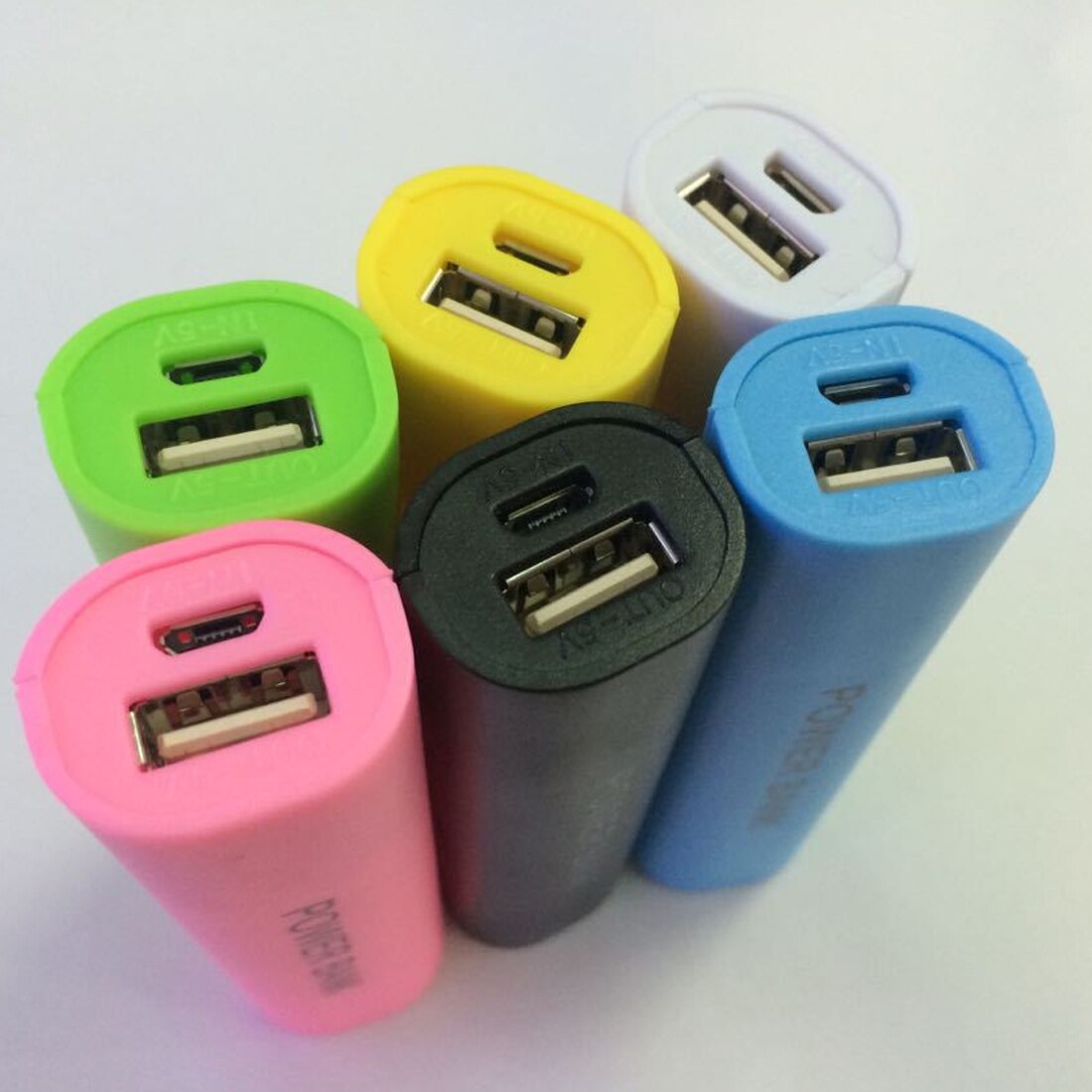 Mini Bunte DIY Tragbare USB Handy, Mobiltelefon Energie Bank Ladegerät Pack Kasten Für 1x18650 Batterie fallen