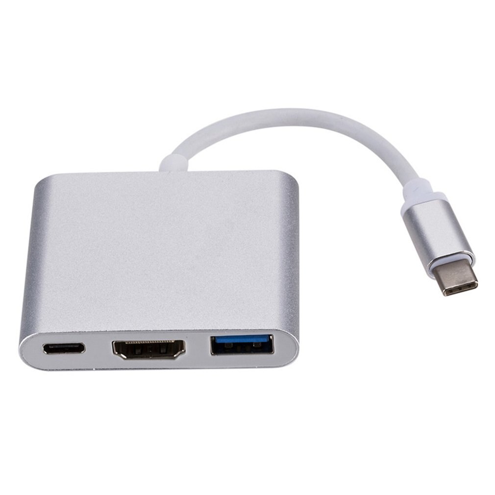 USB-C Naar Hdmi 3 In 1 Kabel Converter Voor Apple Macbook Usb 3.1 Thunderbolt 3 Type C Switch Naar Hdmi 4K Hub Adapter Kabel 1080P