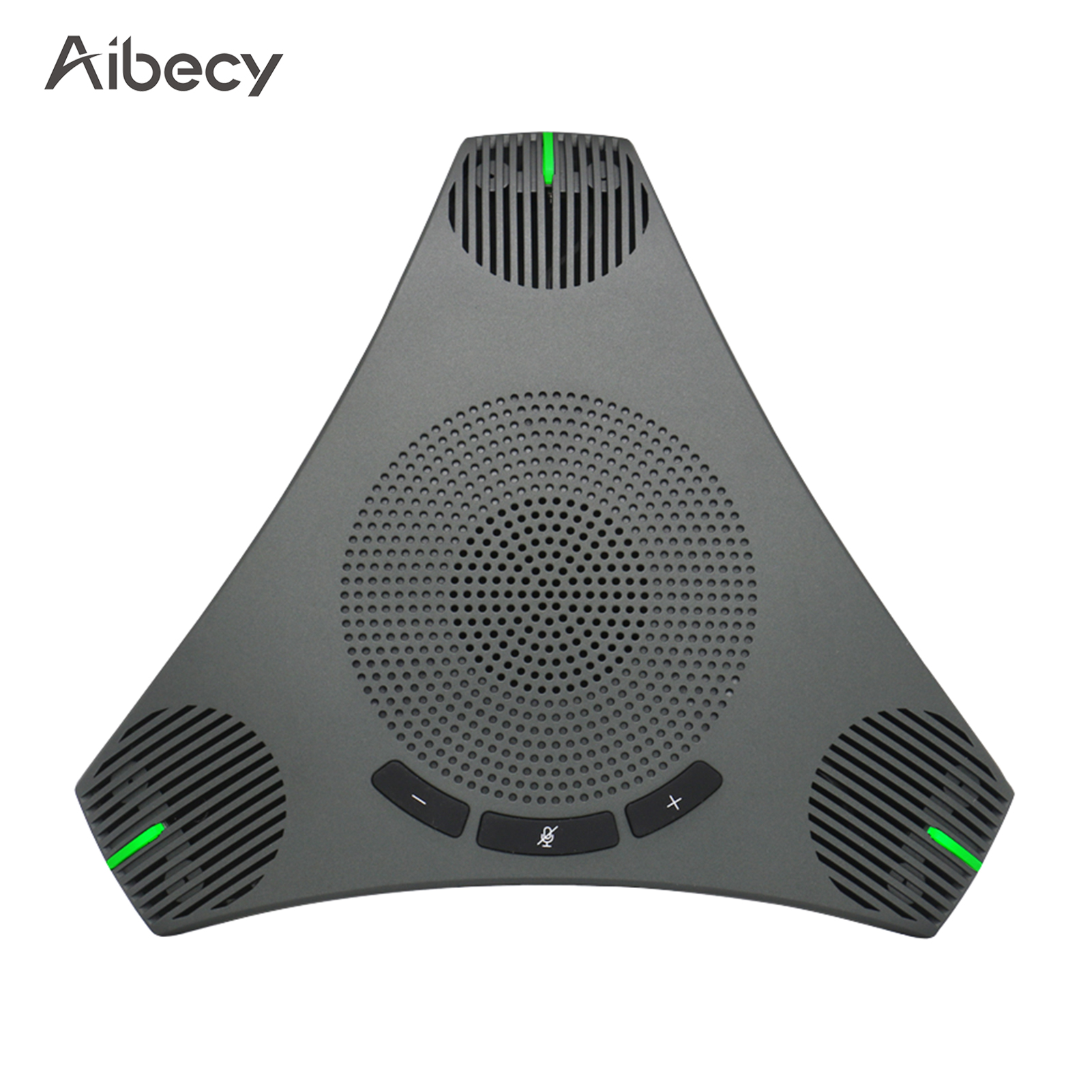 Micrófono de conferencia con altavoz USB, micrófono omnidireccional para ordenador 360 ° Pastilla de voz con tecla de silencio para Skype/videoconferencia
