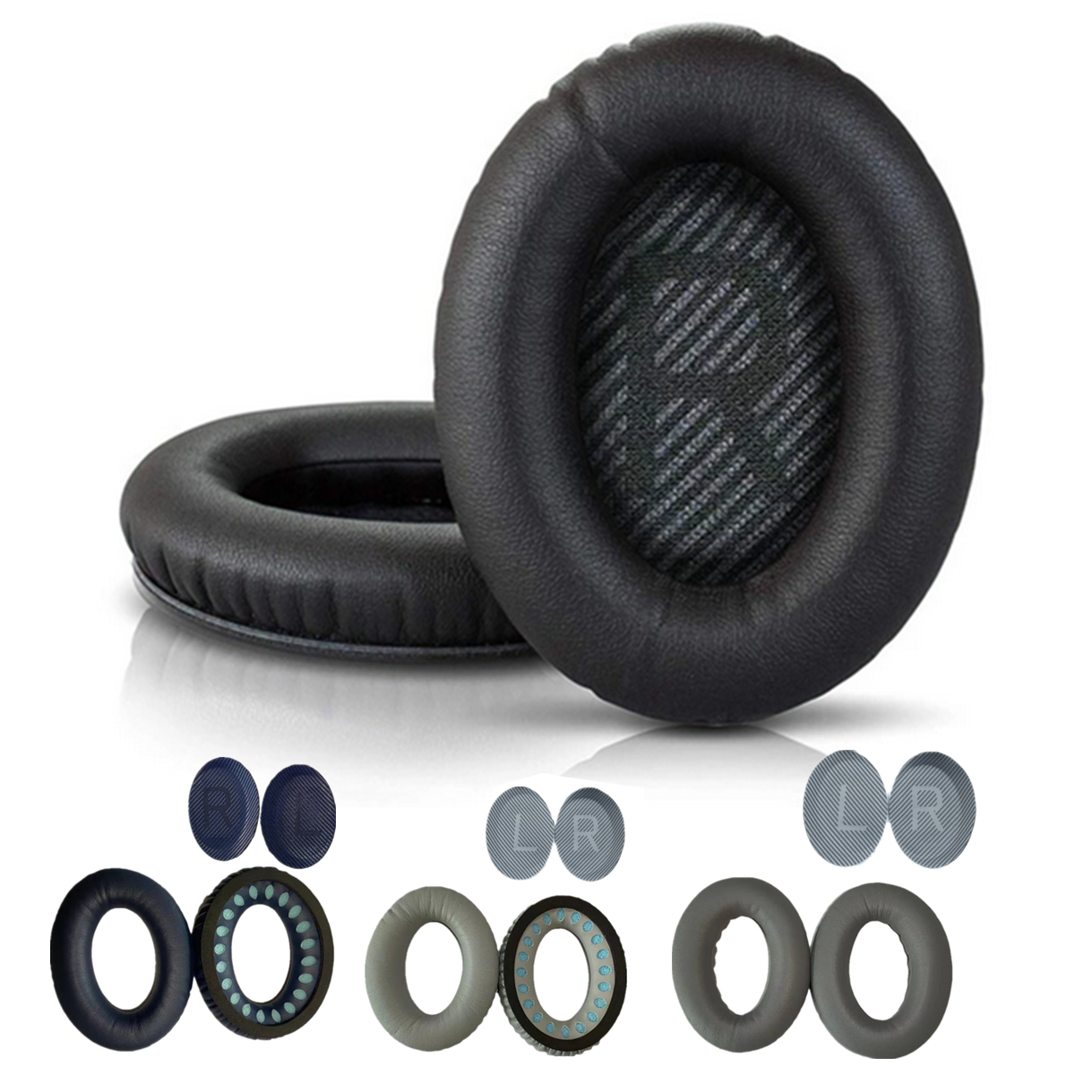 Coussinets d'oreille de remplacement pour BOSE QC35 pour QuietComfort 35 et 35 II, coussinets d'oreille en mousse à mémoire de forme, housse d'oreille de