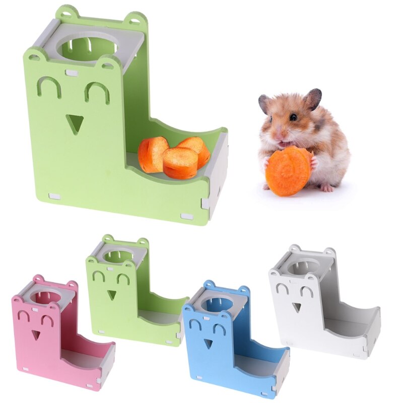 Lille kæledyrsvandflaskeholder hamster kanin madfoder dispenser reden legetøj
