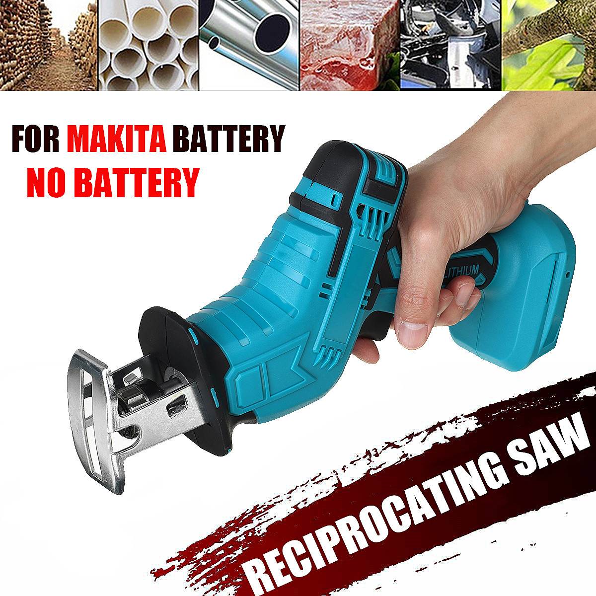 Cordless Reciprocating Saw 3000rpm 18V Portable Electric Saw Metal Wood Cutting Machine for Makita 18V Battery