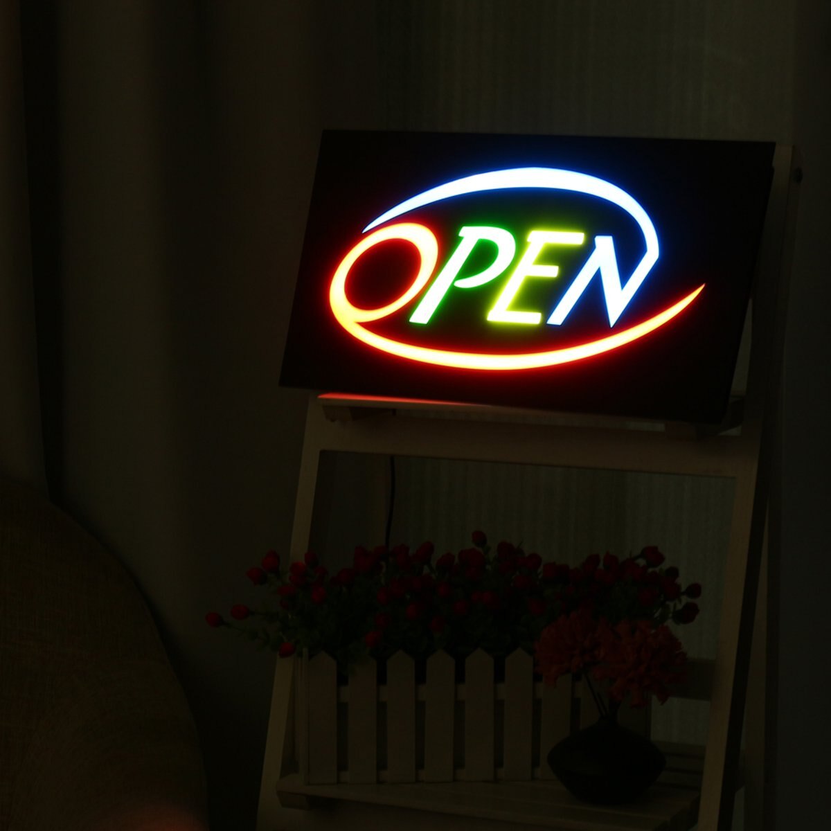 OPEN LED Neon Sign Bar Shop Business Display Studio Window Hanging Light Visual Artworks LED Board Decor Crafts Neon Light Sign