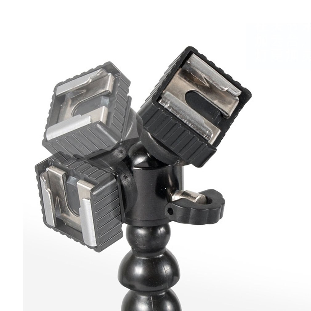 Universal Dual Twin Arm Flexible Camera Flash Bracket Mount Holder Aluminum Alloy Adjustble Flash Bracket