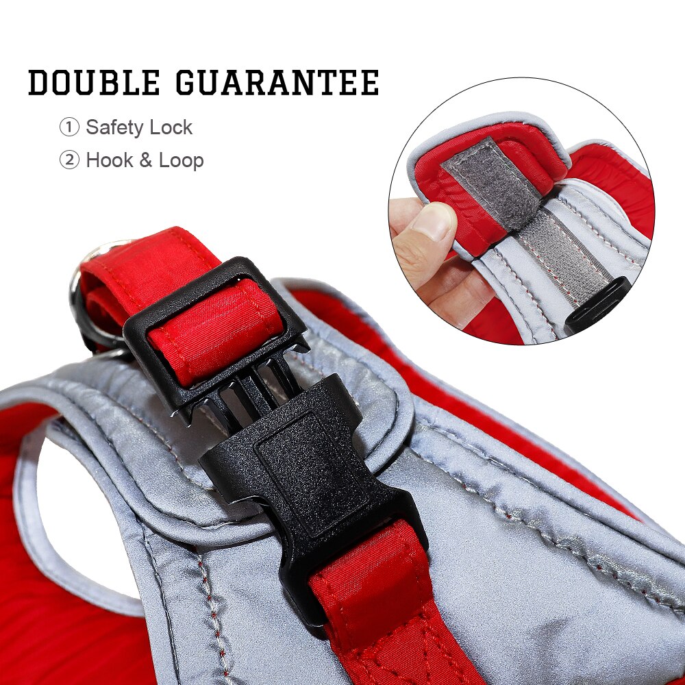 Soft Padded Dog Harness For Small Medium Dogs Chihuahua Pug Harness No Pull Adjustable Reflective Pet Puppy Harness Vest Safety