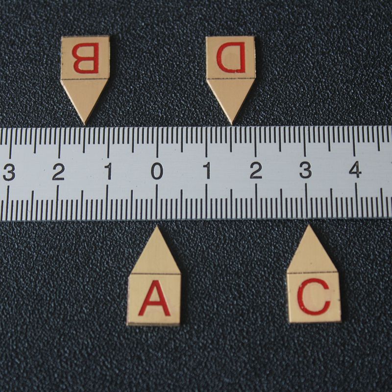 1PC Scale Pointer Ruler Arrow Equipment Measuring Middle Line Zero Line Indicator Needle Zero Arrow Sign Letter A-E Pointer