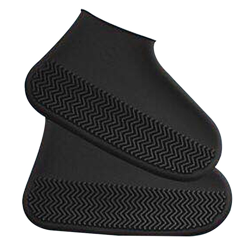 Siliconen Waterdichte Schoen Covers Herbruikbare Regen Overschoenen Unisex Schoenen Protector Anti-Slip Rain Boot Pads Cubrezapatos De Lluvia: Black / L (40-45)