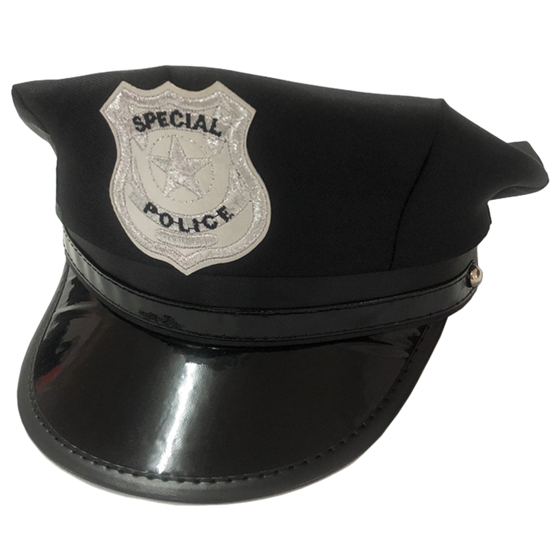 Kinderen Achthoekige Cap Pretend Play Politie Hoed Baby Politieagent Rol Pretend Jongens Speelgoed Voor Kinderen Kinderen Rollenspel Speelgoed-zwart Blauw: Black