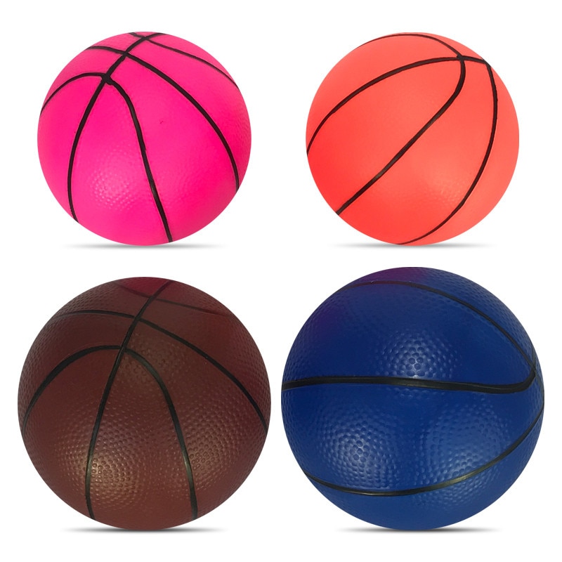 1Pcs Kleurrijke Opblaasbare Basketbal Bal Soft Thicken Bouncy Rubberen Bal Spelen Leren Onderwijs Speelgoed Voor Kinderen Kids Baby