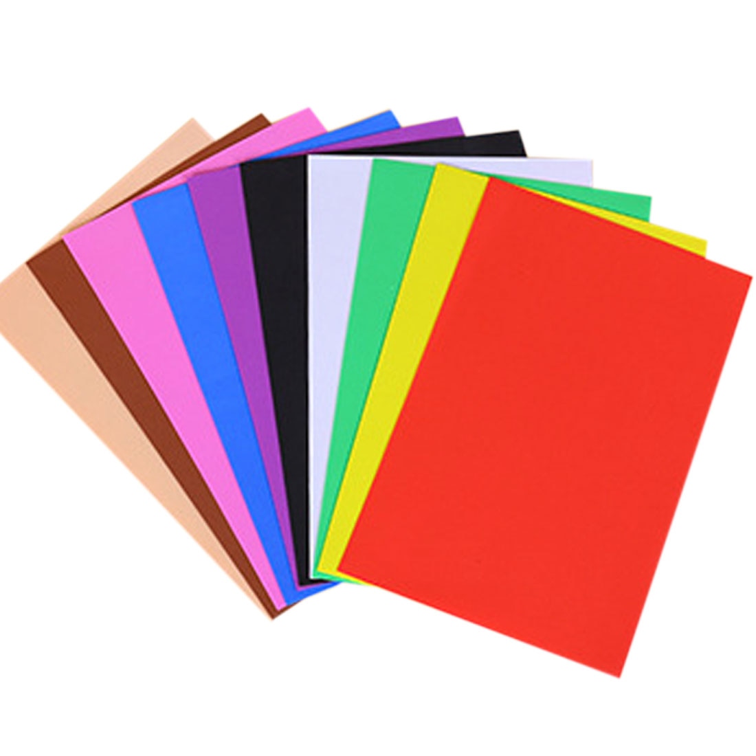 10 Stks/partij A4 Dikke Multi Kleur Spons Foam Papier Vouw Effen Kleur Schroot Boeken Papier Craft Diy Decoratie