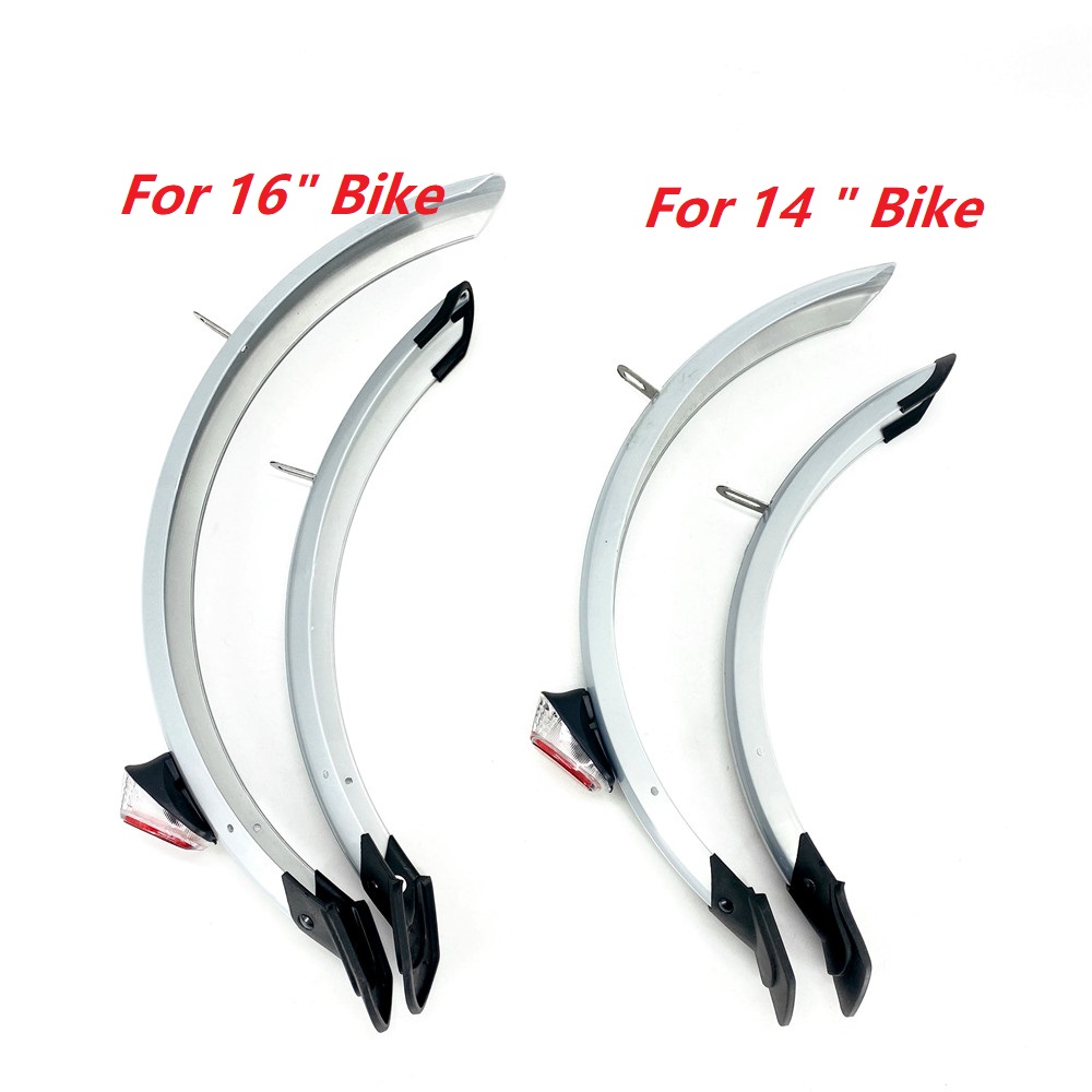 14-16 Inch Folding Bike Front Rear Fender With Rear Safety Reflector For Dahon Fnhon Bicycle V Brake Disc Brake Bike