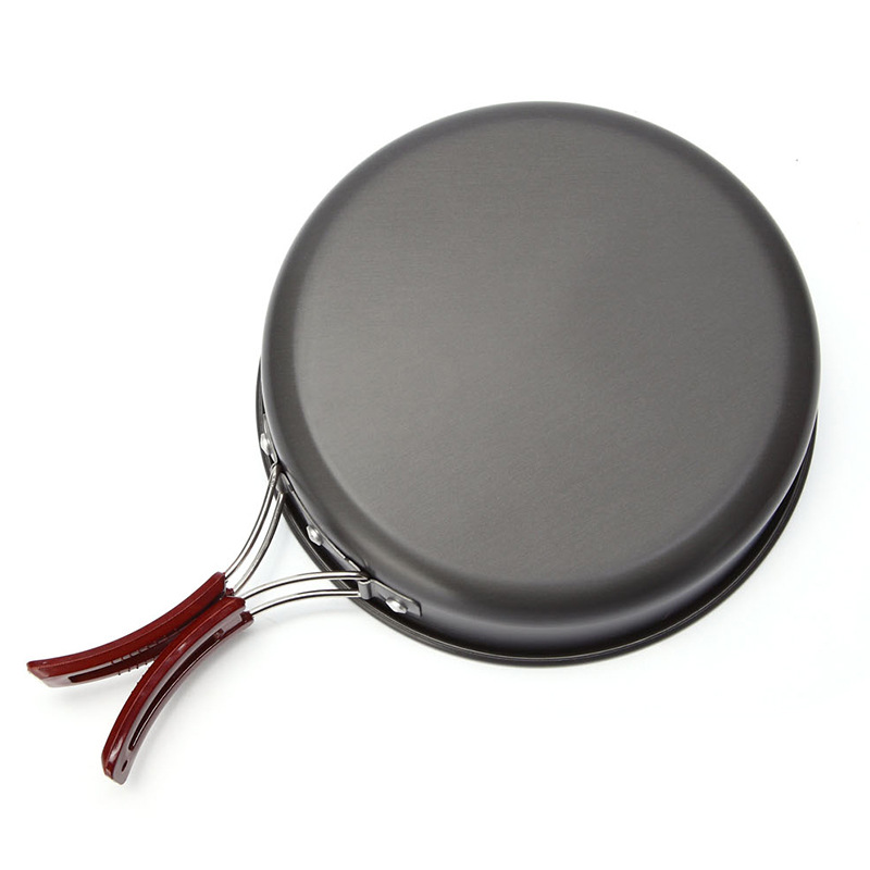 Camping Frituurpan Legering Ultralichte Kookpan 18Cm 20Cm Opvouwbare Handgreep