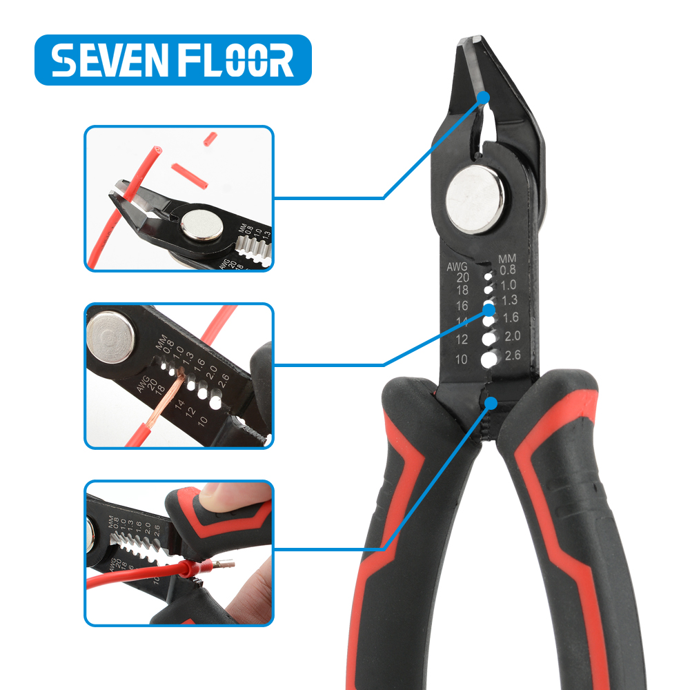 Alicates pelacables, cortador pelado automático, prensado de cables, herramientas de reparación de electricista, herramienta pelacables, herramientas manuales