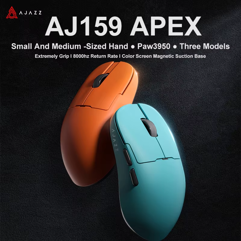 AJAZZ AJ159 APEX/AJ159PRO Kabellose Gamer-Maus mit magnetischer RGB-Ladestation, leichte AJ159P-Gaming-Maus für PC und Laptop