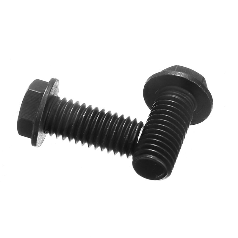 Hoja de sierra de mano izquierda, tornillo Reversible, brida de cabeza hexagonal, Perno de hoja de sierra de Metal negro, M8 x 18mm, Juego de piezas de herramientas, 5 uds.