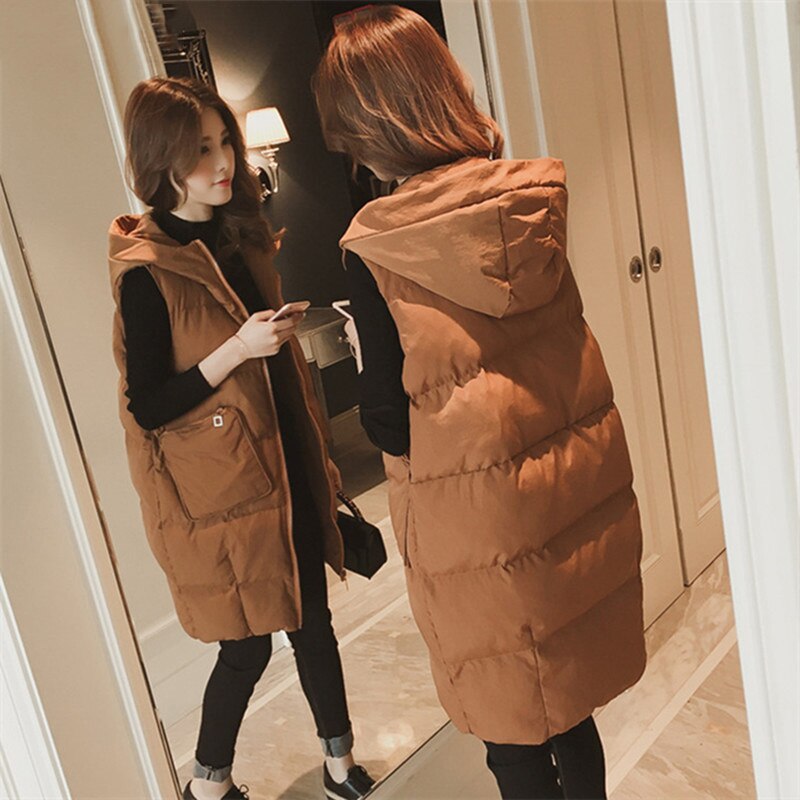 Veste kvinder lynlåslommer enkel trendy yndefuld afslappet dameveste tykkere vinter chic kvindelig hætte varm blød all-match