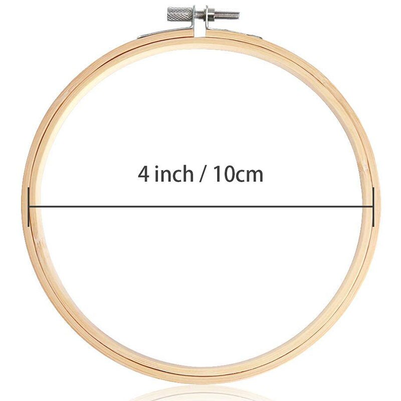 12 Pieces 4 Inch Embroidery Hoops Set Bulk Bamboo Circle Cross Stitch Hoop Round Ring