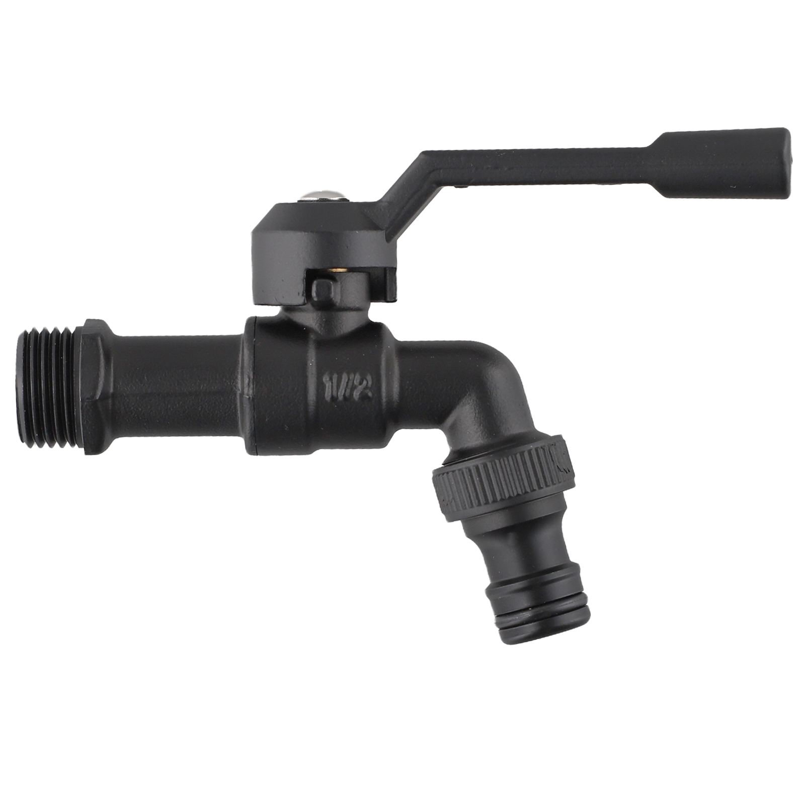 1Pcs Outdoor Garden Black Water Faucet Black Brass Garden Hose Faucet Antifreeze Faucet Double Outlet Single Export Tap Faucet: Gold
