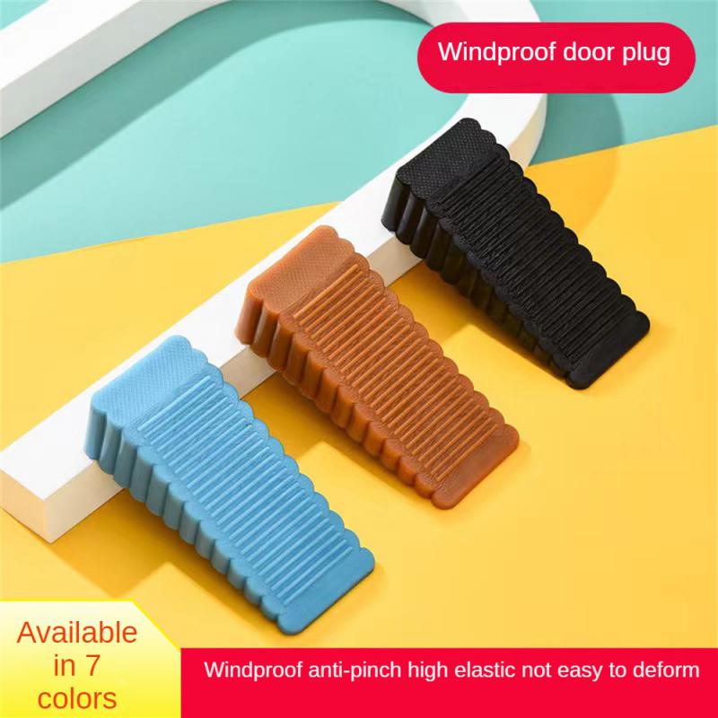 Safety Silicone Door Stop Stoppers Block Wedge Doorstops Door Stopper Home Office Door Rear Retainer Anti-collision Stop