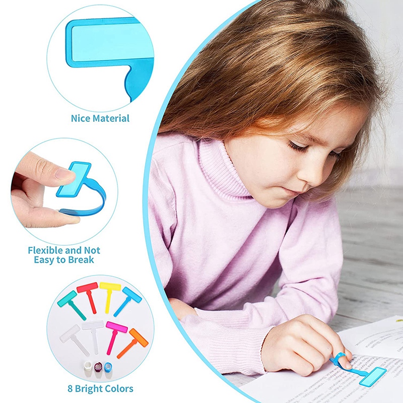 20 Pieces Dyslexia Tools For Kids Reading Guide Strips For Kids Finger Focus Highlighter For Reading Kids Reading Aids