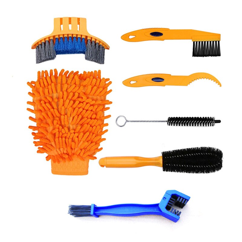 Bicycle Chain Cleaner Scrubber Brushes Mountain Bike Wash Tool Set Cycling Cleaning Kit Bicycle Repair Tools Bicycle Accessories: SET 4