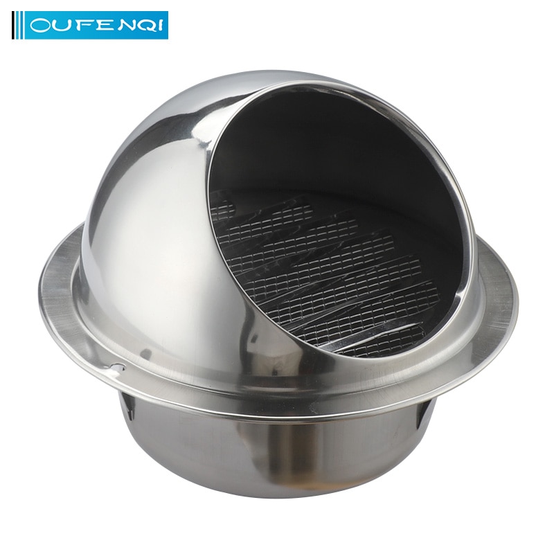 OUFENQI stainless steel air outlet cover ventilation exhaust fan vent round 4" 6" 8"
