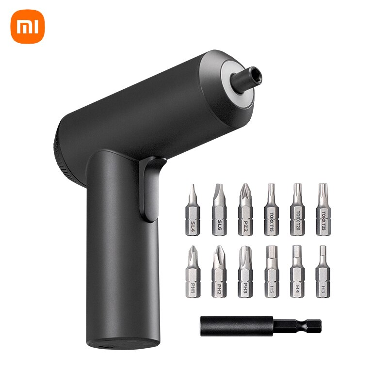 Xiaomi MIJIA – Tournevis électrique sans fil, 3,6 V, 2000 mAh, accessoire Li-ion 5N.m accompagné de 12 pièces S2, embouts à vis, ensemble d'outils pour Smart Home