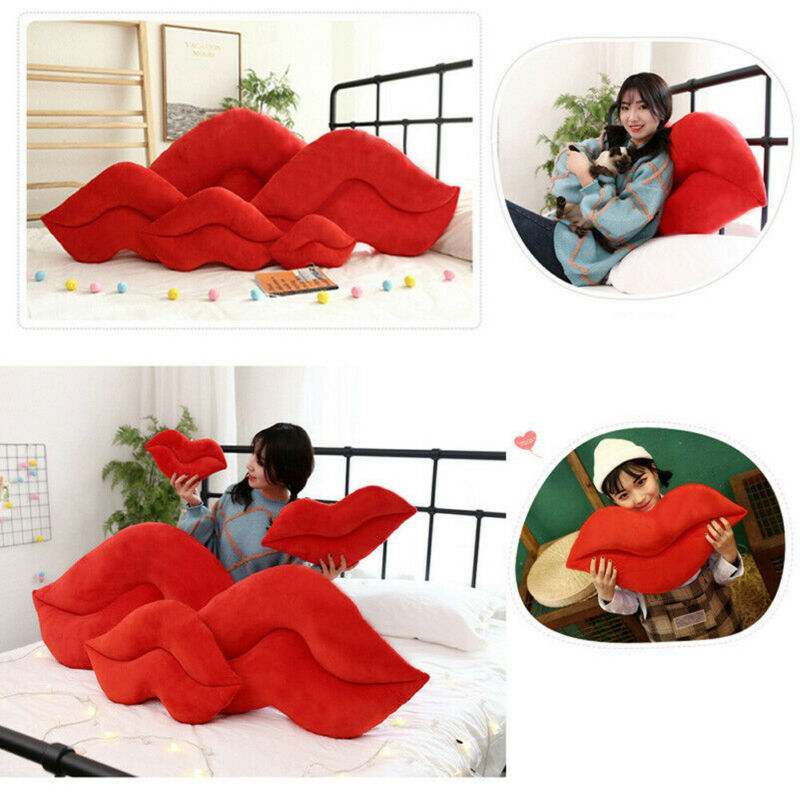 Faroot KISS Pink Red Lips Shape Cushion Home Decorative Throw Pillow Sofa Waist Cushion Home Textile Cushion 30cm
