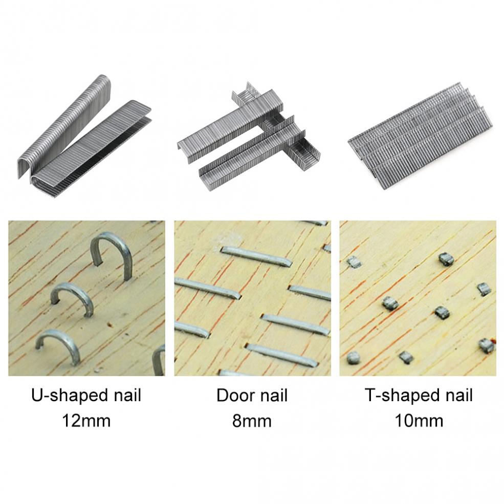 1000pcs Stainless Steel Electric Pneumatic Nail Gun Straight Nail U Nail fit for Electric Straight Nail Gun