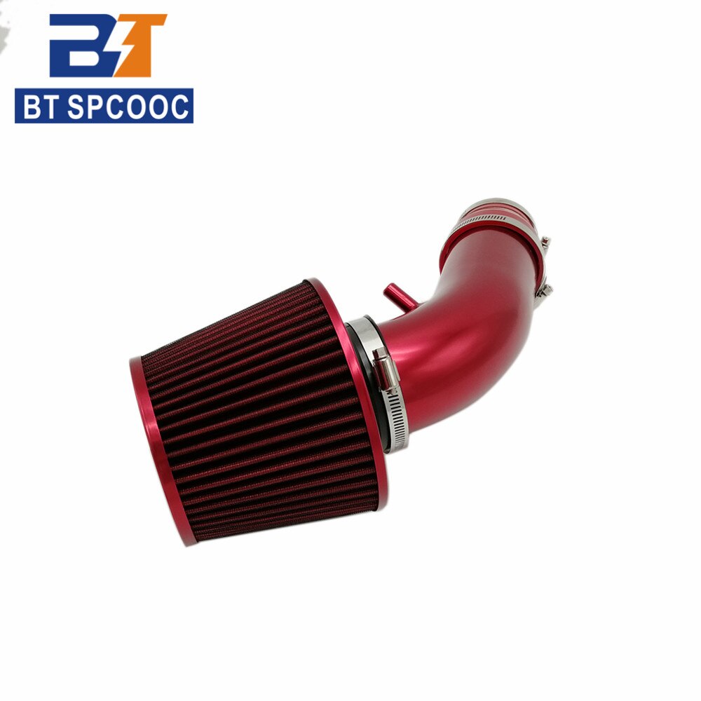 Aluminum Alloy Air Intake Pipe Car Cold Air Intake Filter Kit 76mm 3inch Blue Red Universal